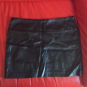 Leather mini skirt